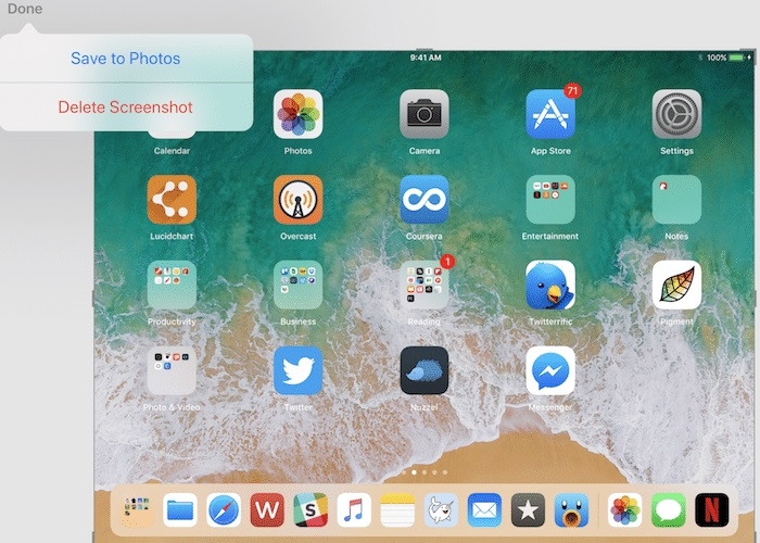 Capturas de Pantalla en el iPad con iOS 11