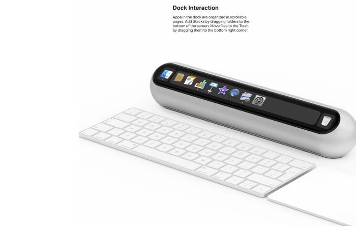 Mac mini concepto con touch bar