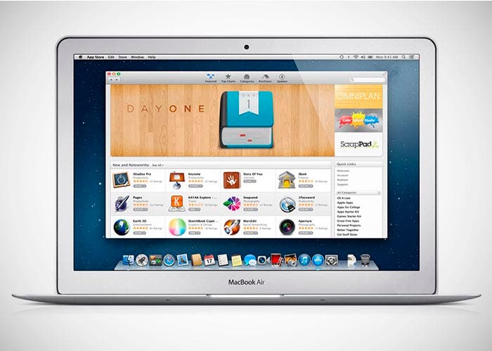 Fondo de la Mac App Store sobre un MacBook Air
