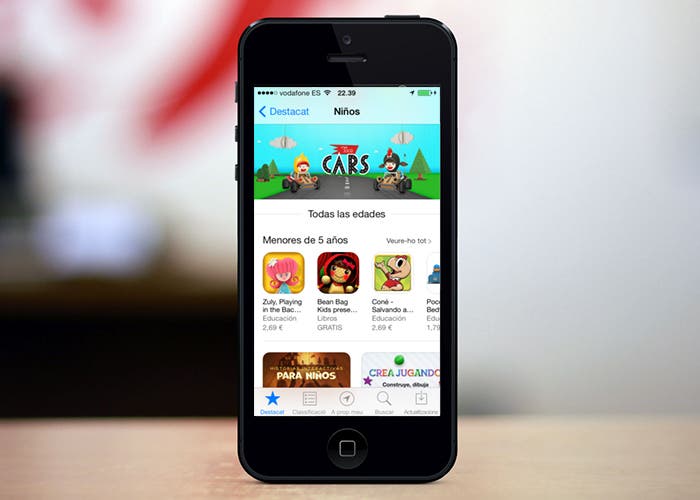 Sección de la App Store dedicada a los niños