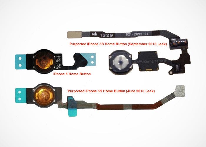 Botón Home del iPhone 5S con sensor biométrico