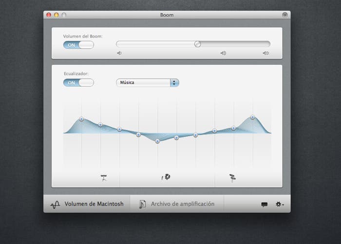 Ecualizador de Boom para OS X