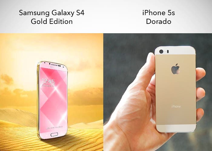 Samsung Galaxy S4 Gold vs. iPhone 5s Gold