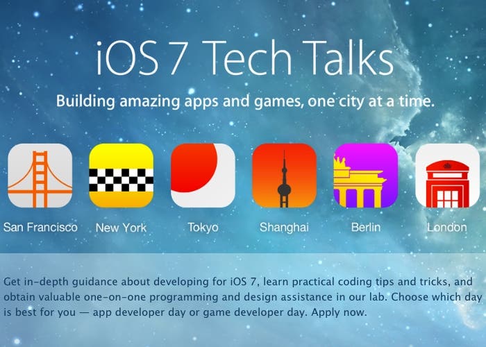 Fechas y días de las Tech Talks de iOS 7