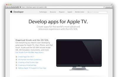 Mockup de descarga de la SDK del Apple TV