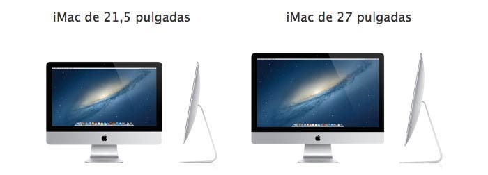 Tamaños del iMac