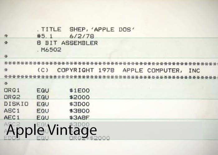 Apple Vintage: Apple DOS