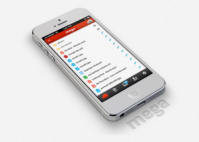 Concepto aplicación MEGA en iOS