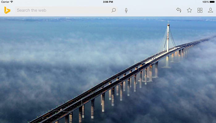 Captura de Bing para iPad
