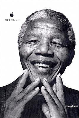 Anuncio de Think Different con Nelson Mandela